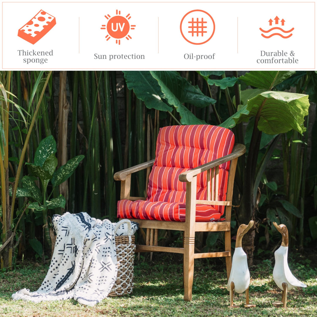 High Back Chair Cushion Set with Adjustable Height (2-Pack)