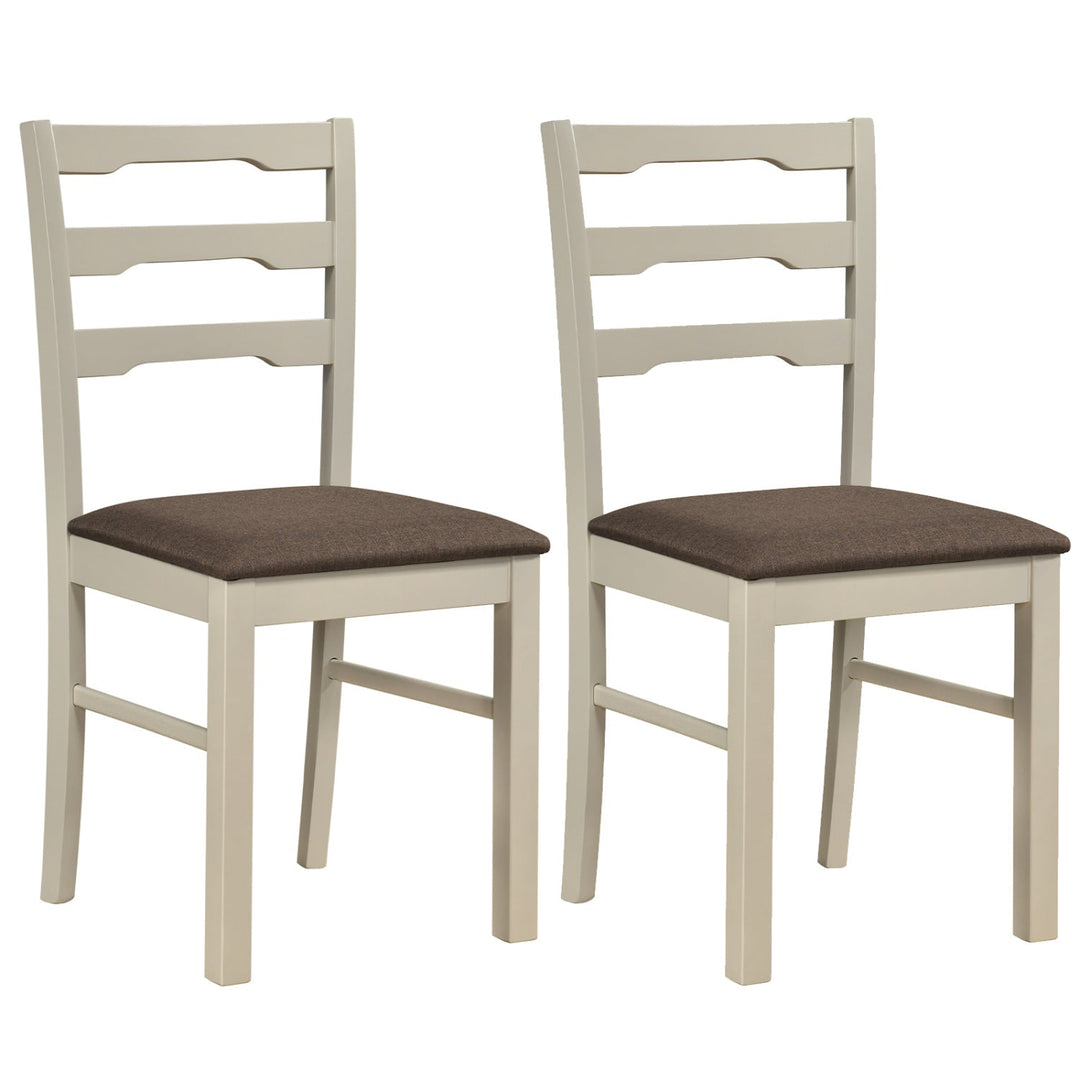 Upholstered Dining Chairs Set of 2 with Wood Frame