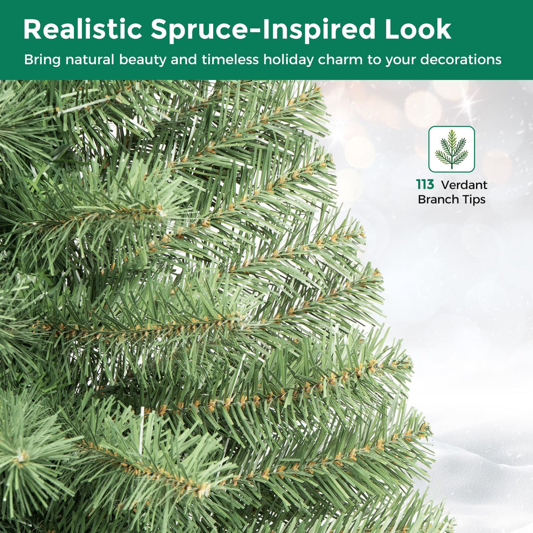 Set of 2 Mini Tabletop Christmas Tree with 113 Green PVC Branch Tips-3 FT