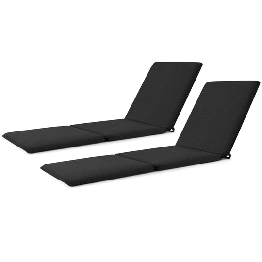 Outdoor Chaise Lounge Cushion Set of 2 - Tri-Fold Padded