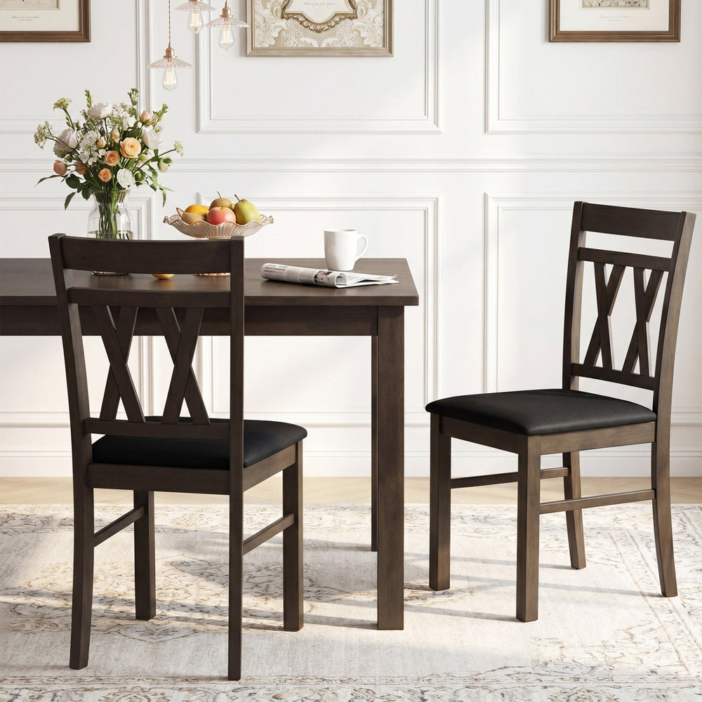 Upholstered Dining Chairs Set of 2 - Linen Style Gray
