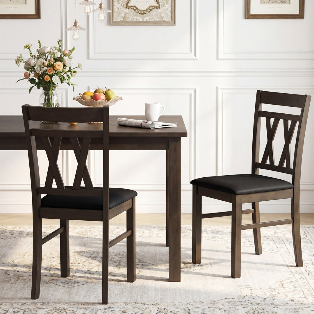 Upholstered Dining Chairs Set of 2 - Linen Style Gray