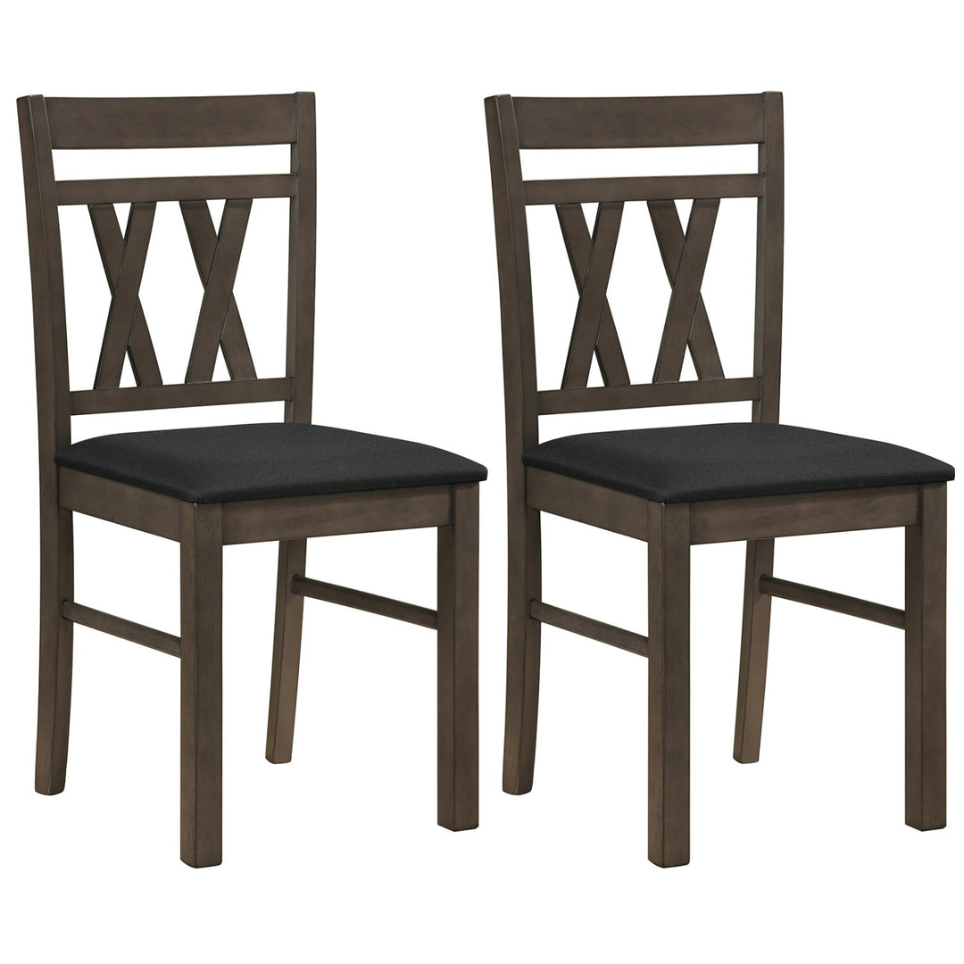 Upholstered Dining Chairs Set of 2 - Linen Style Gray
