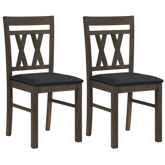 Upholstered Dining Chairs Set of 2 - Linen Style Gray