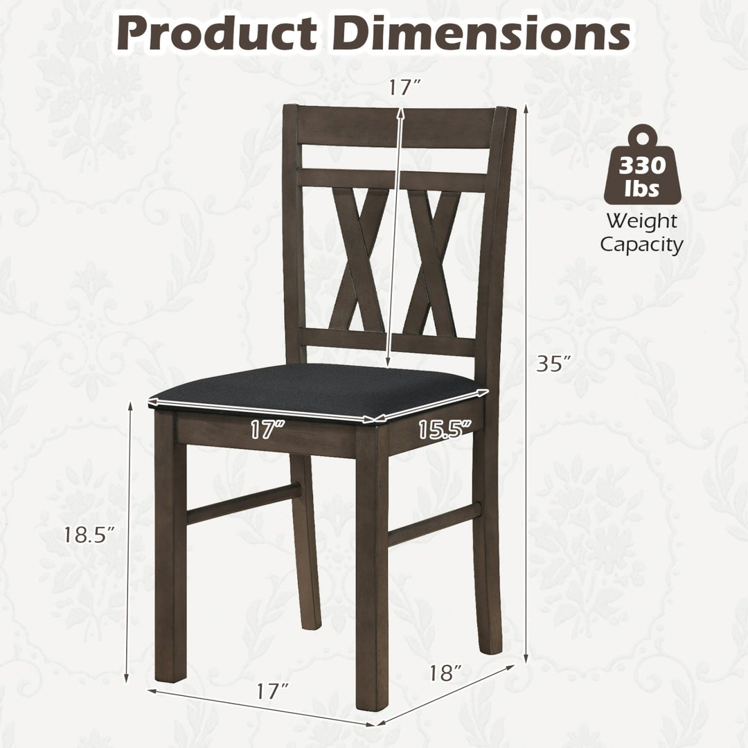 Upholstered Dining Chairs Set of 2 - Linen Style Gray