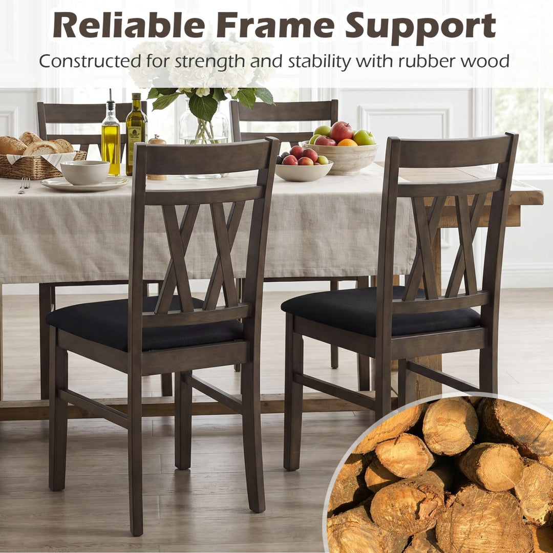 Upholstered Dining Chairs Set of 2 - Linen Style Gray