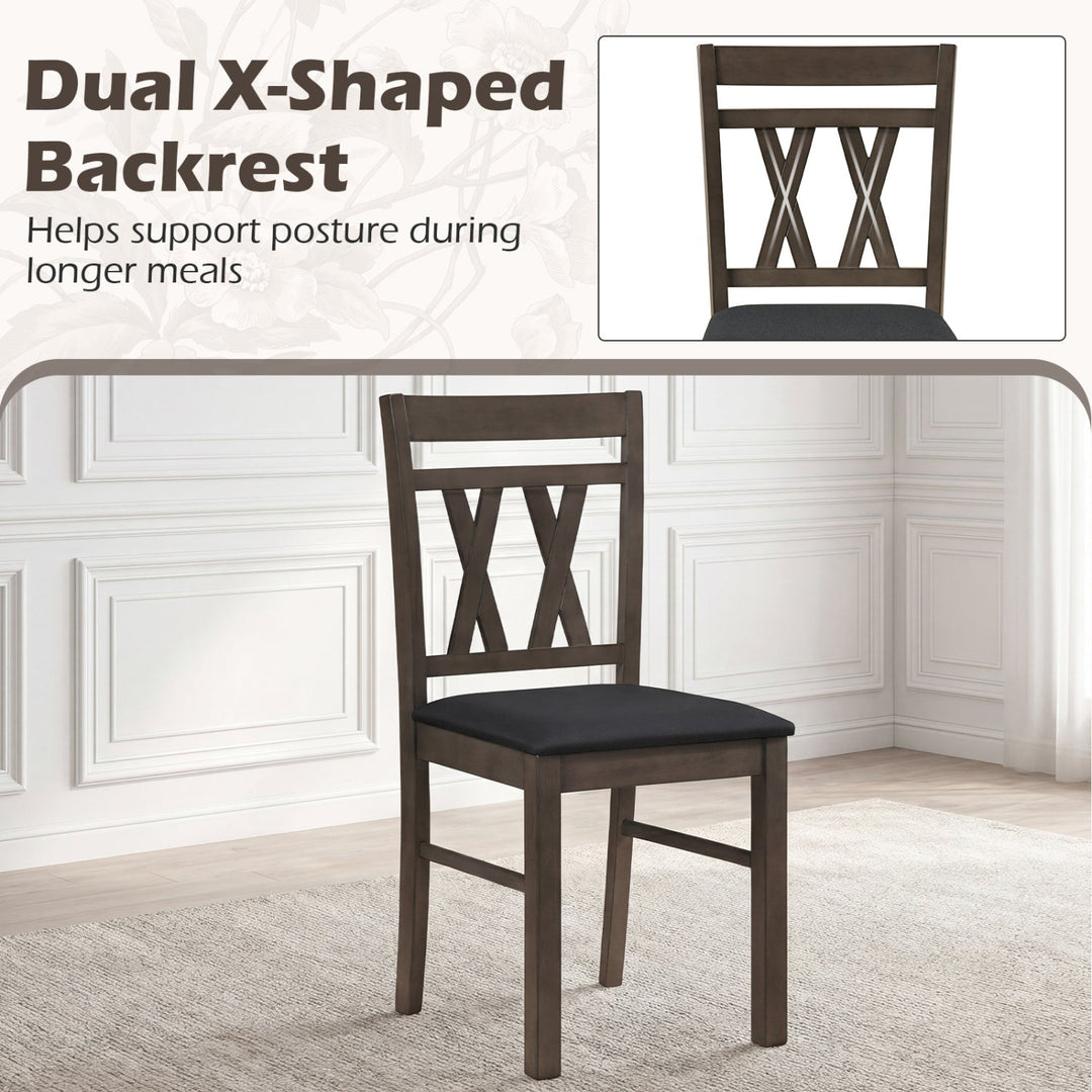 Upholstered Dining Chairs Set of 2 - Linen Style Gray
