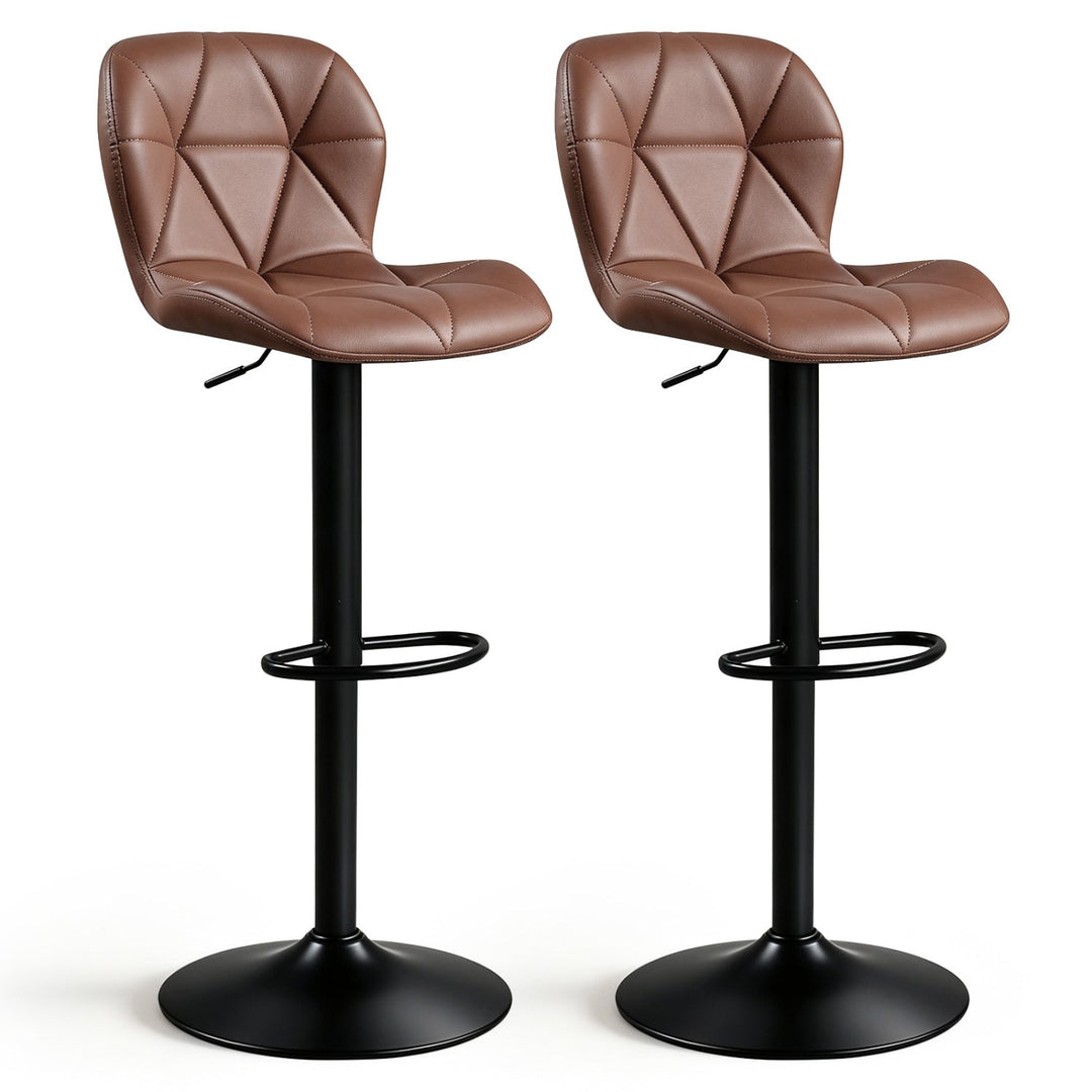 Swivel Bar Stools Set of 2 with Adjustable Height