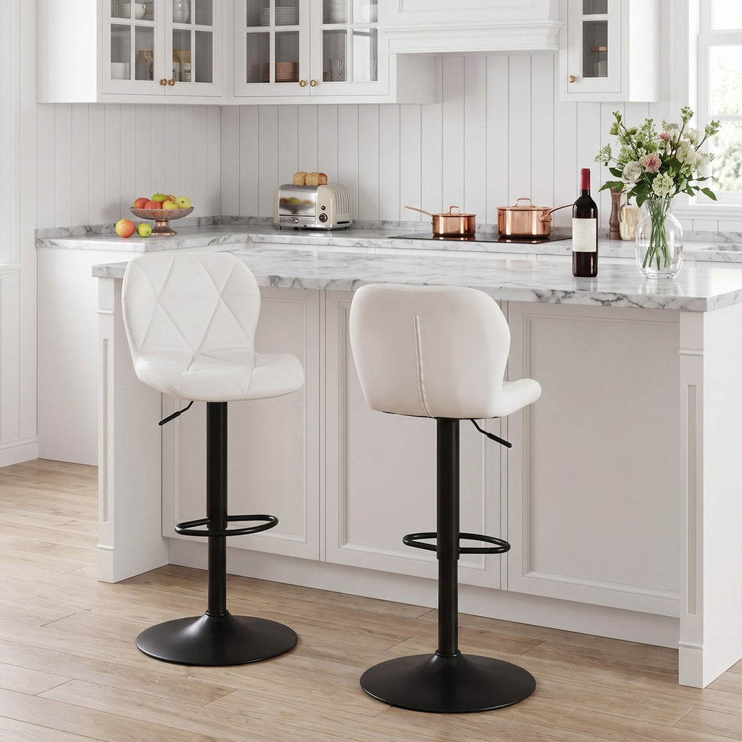 Swivel Bar Stools Set of 2 with Adjustable Height