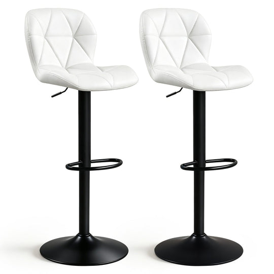 Swivel Bar Stools Set of 2 with Adjustable Height