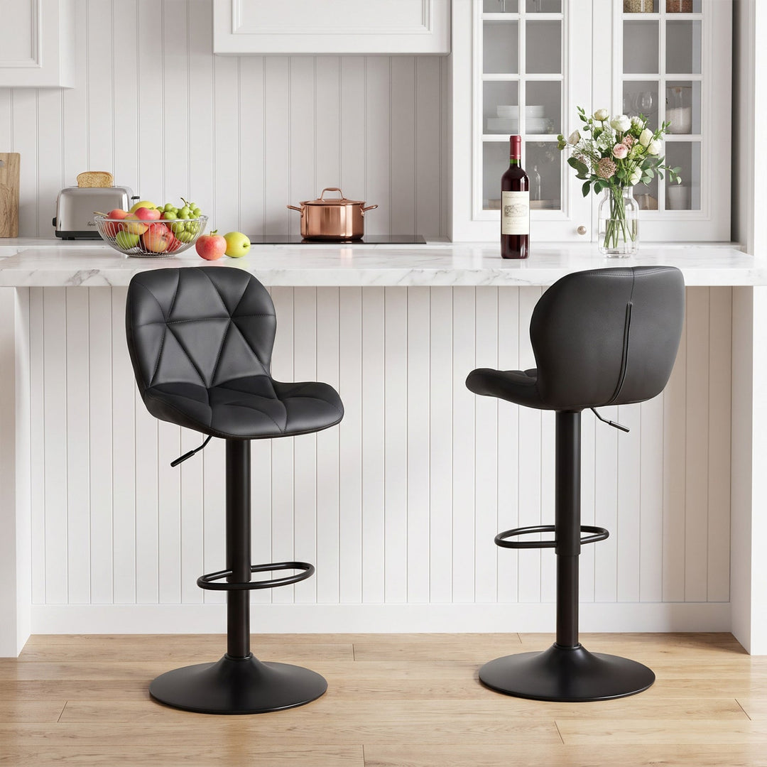 Swivel Bar Stools Set of 2 with Adjustable Height