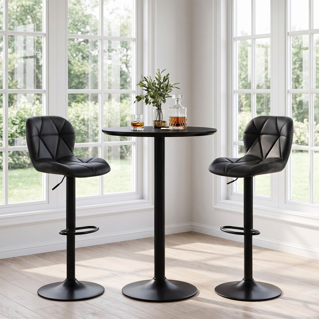 Swivel Bar Stools Set of 2 with Adjustable Height