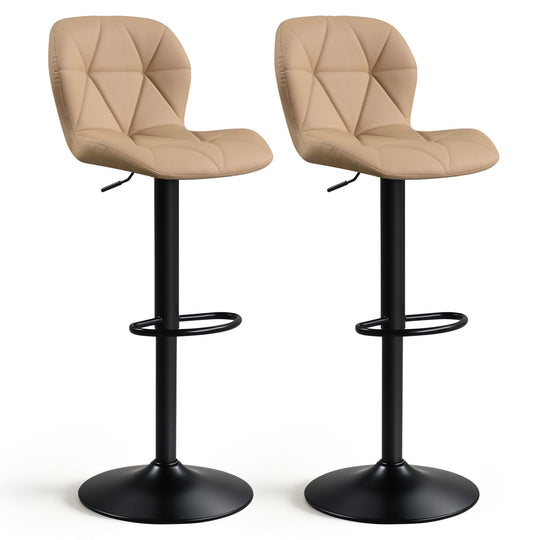 Swivel Bar Stools Set of 2 with Adjustable Height