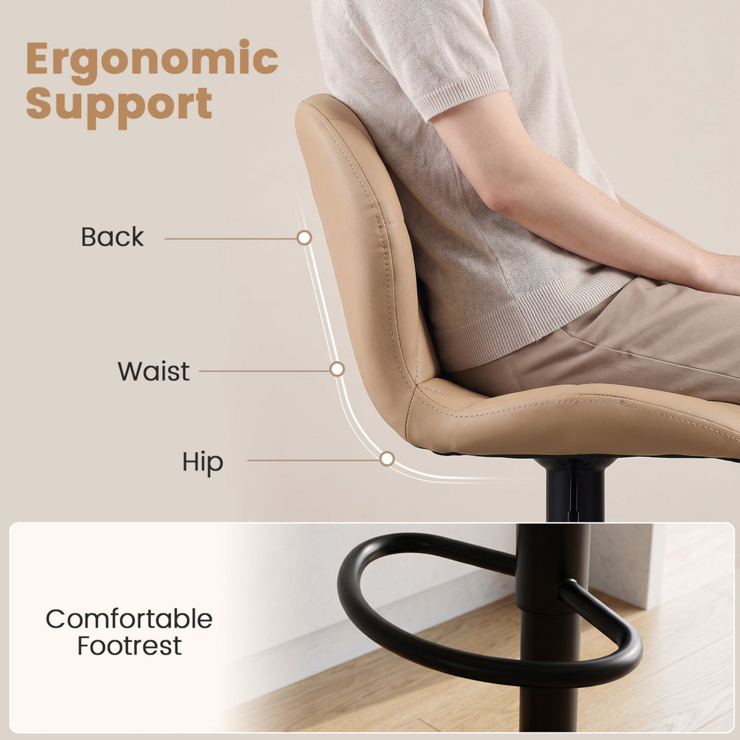 Swivel Bar Stools Set of 2 with Adjustable Height