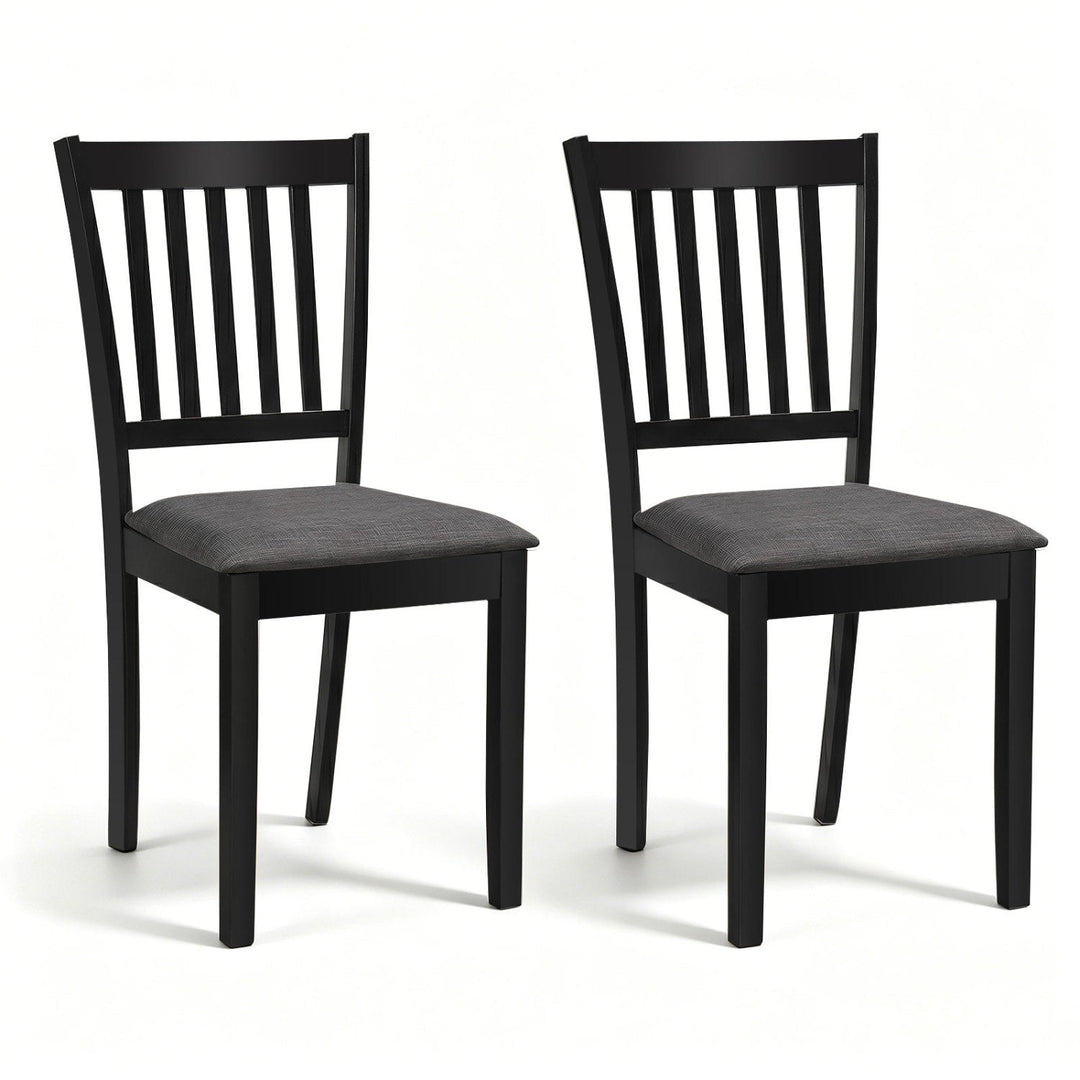 Upholstered Dining Chairs Set of 2 with Rubber Wood Frame