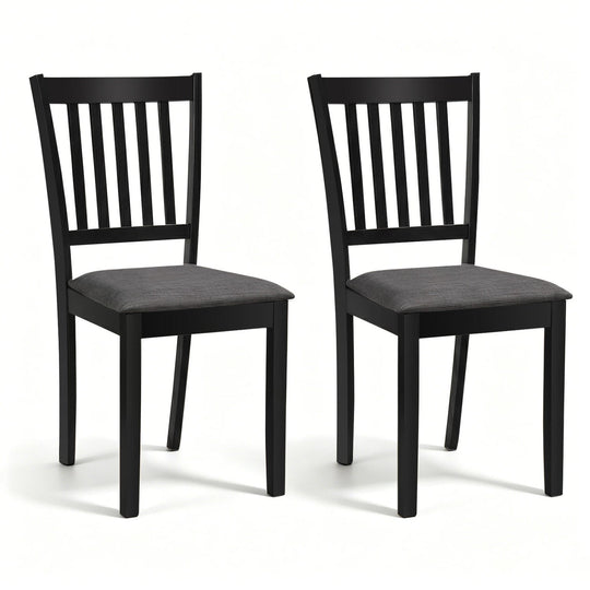 Upholstered Dining Chairs Set of 2 with Rubber Wood Frame