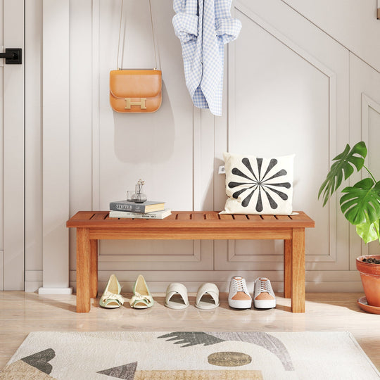 Wooden Plant Stand Set of 2 - Solid Shorea Hardwood