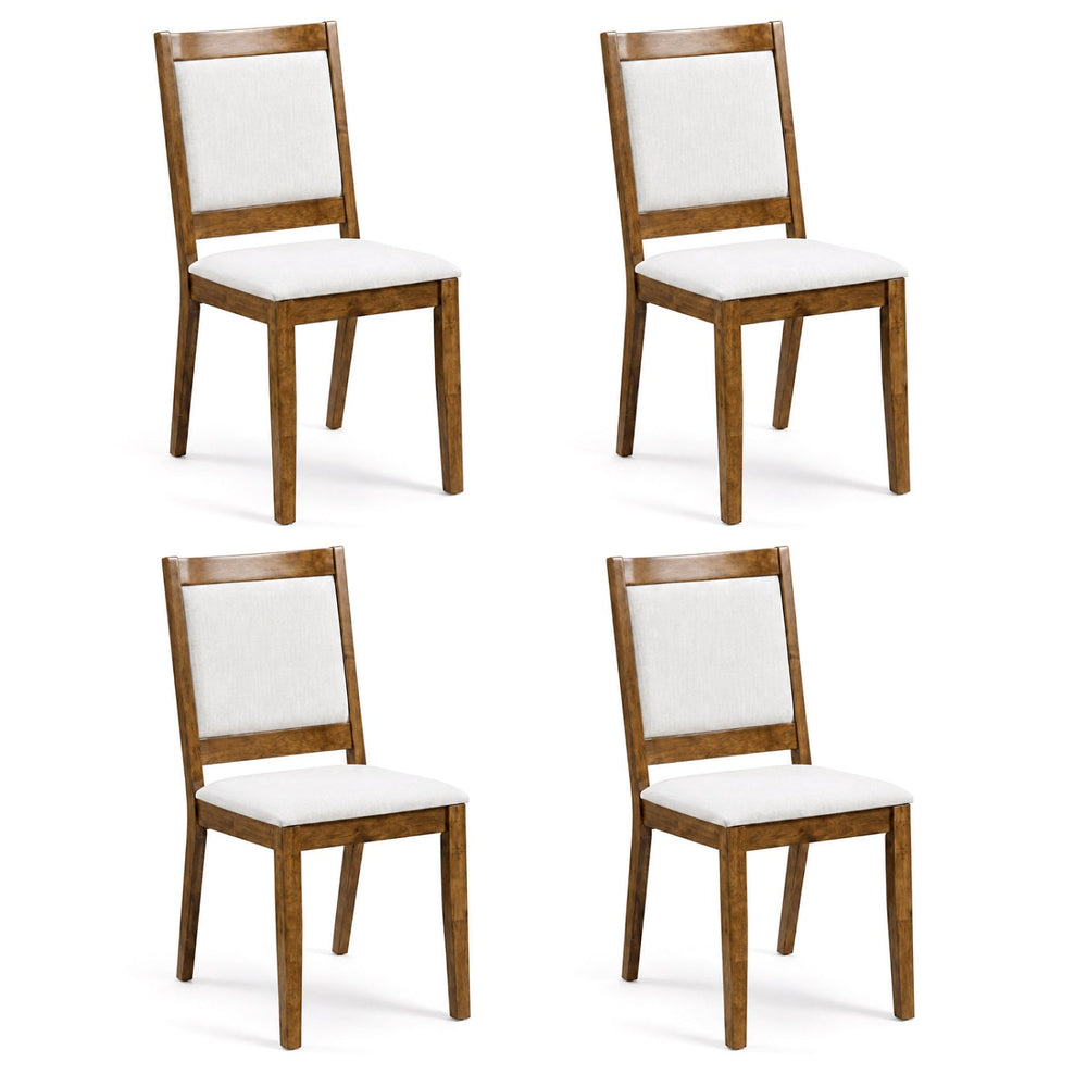 Upholstered Dining Chairs Set of 4 with Padded Backrest