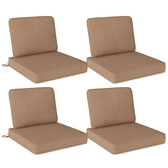 Set of 4 Outdoor Patio Cushion Set with Removable Covers