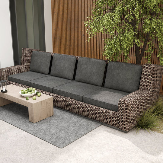 Set of 4 Outdoor Patio Cushion Set with Removable Covers