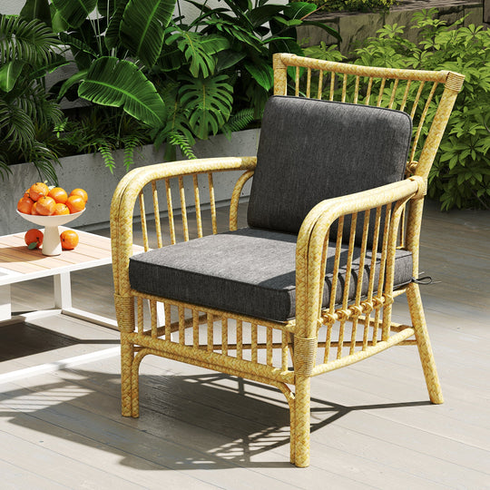 Set of 4 Outdoor Patio Cushion Set with Removable Covers