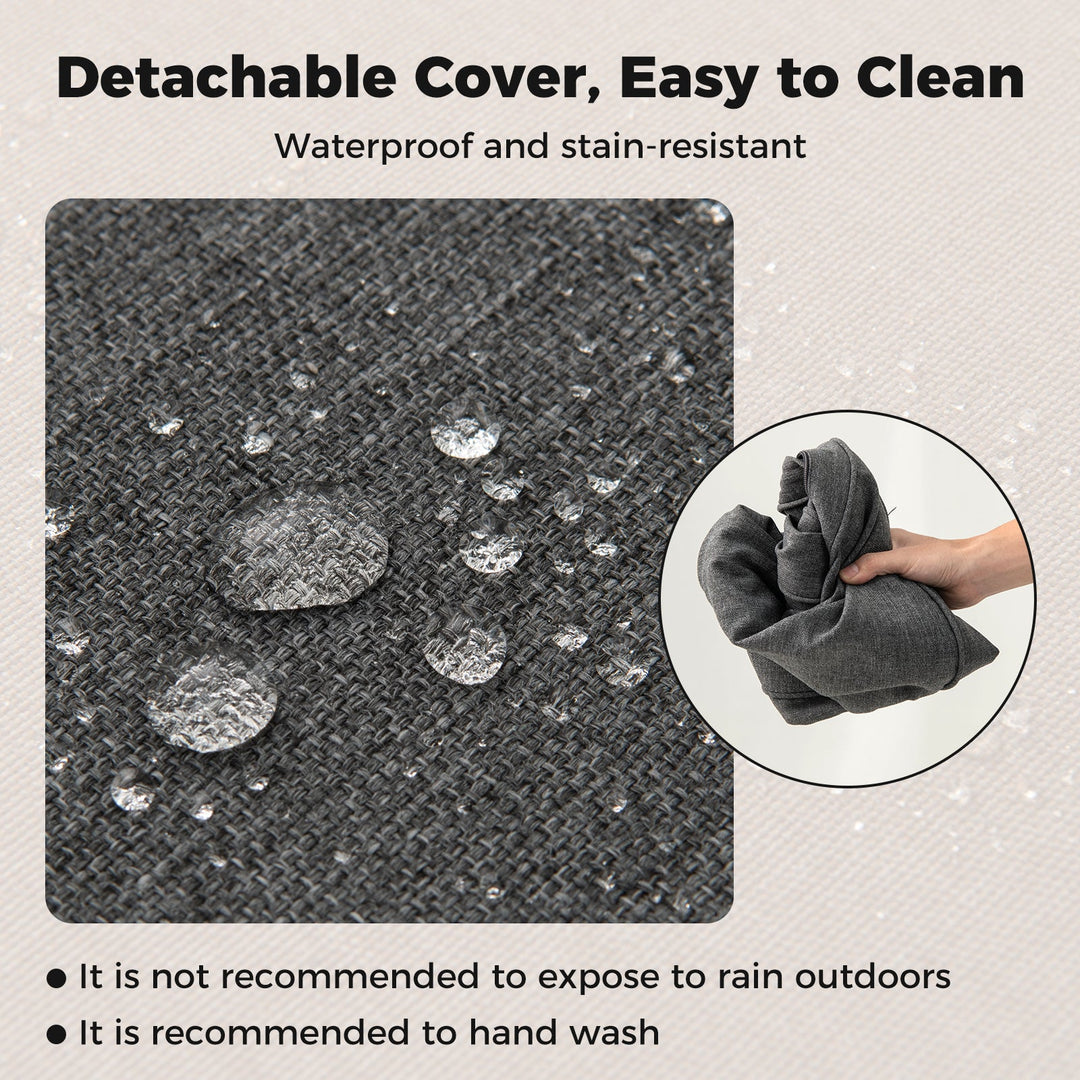 Set of 4 Outdoor Patio Cushion Set with Removable Covers