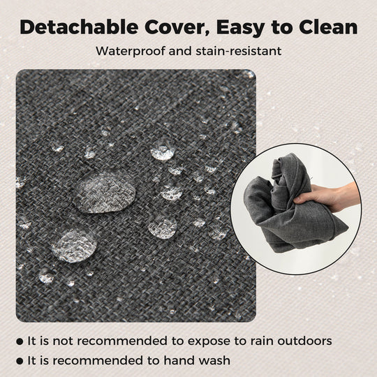 Set of 4 Outdoor Patio Cushion Set with Removable Covers