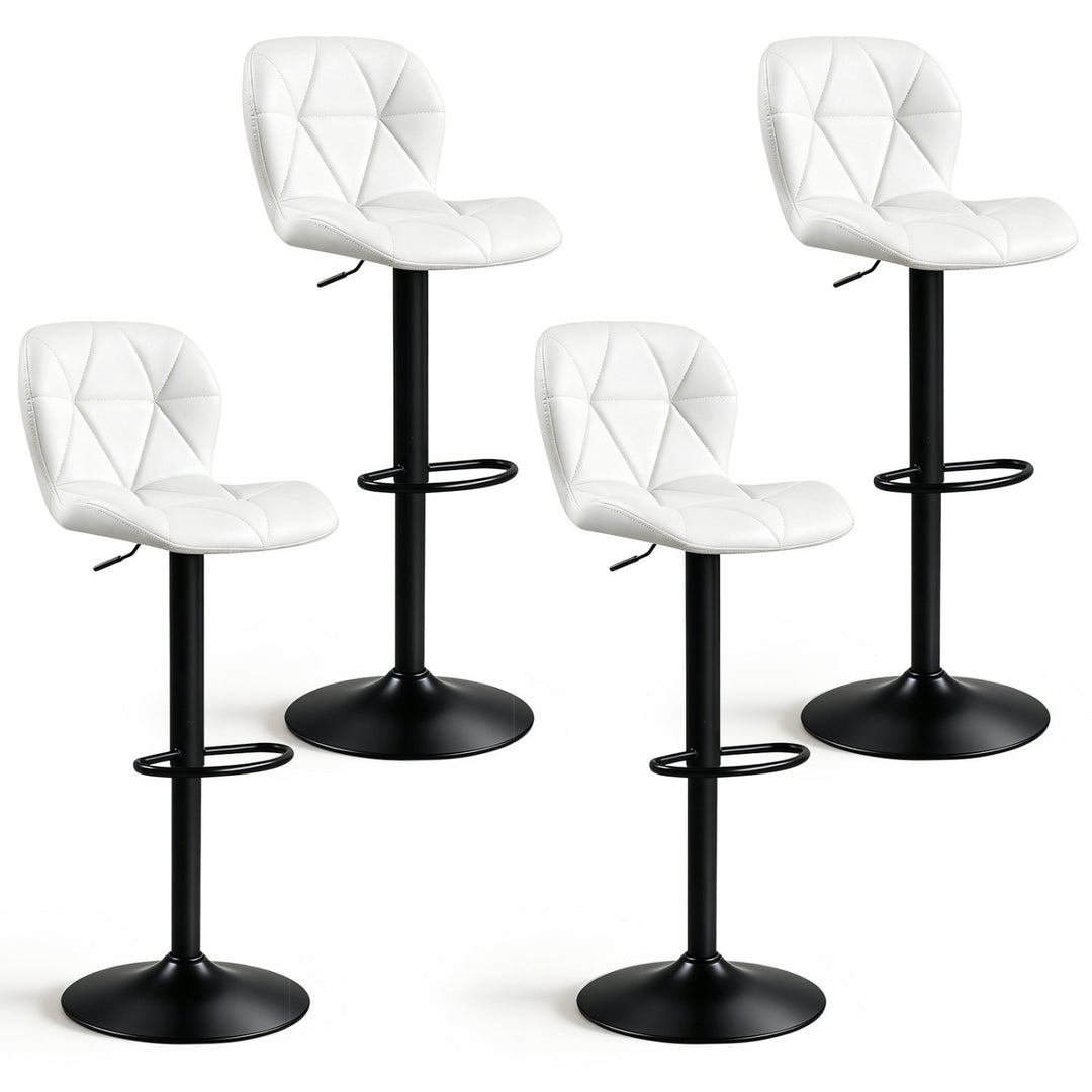 Swivel Bar Stools Set of 4 with Adjustable Height