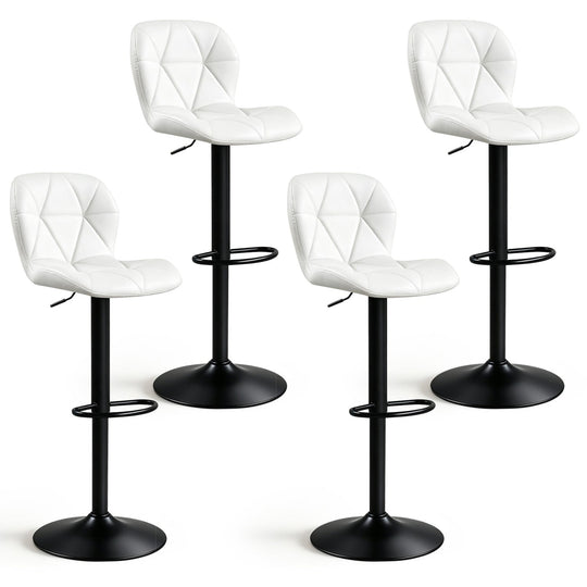 Swivel Bar Stools Set of 4 with Adjustable Height