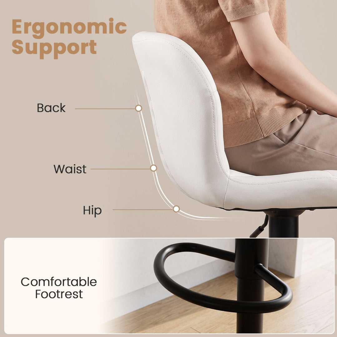 Swivel Bar Stools Set of 4 with Adjustable Height