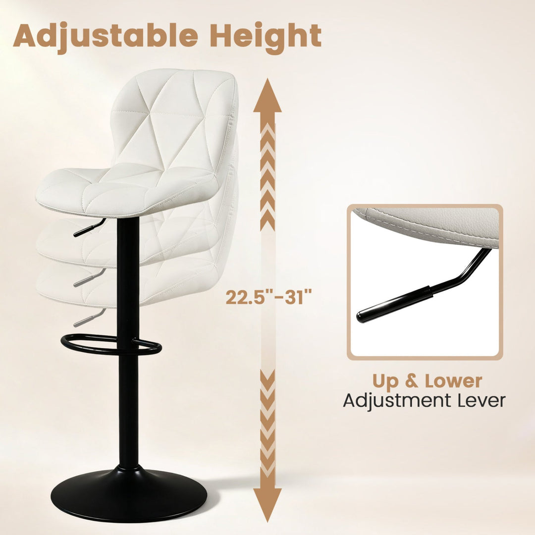 Swivel Bar Stools Set of 4 with Adjustable Height