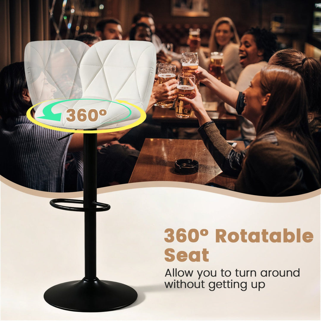 Swivel Bar Stools Set of 4 with Adjustable Height