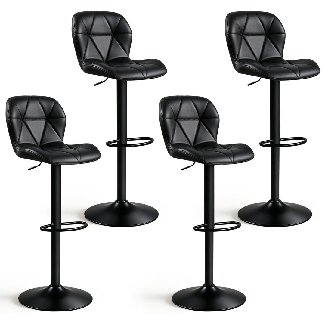 Swivel Bar Stools Set of 4 with Adjustable Height