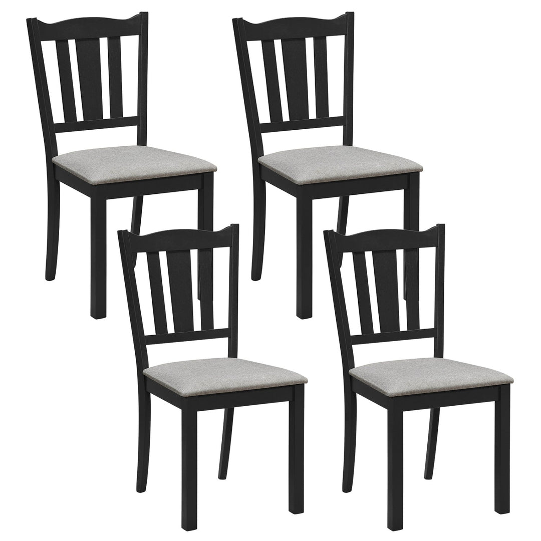 Wooden Dining Chairs Set of 4 with Padded Cushion Seats