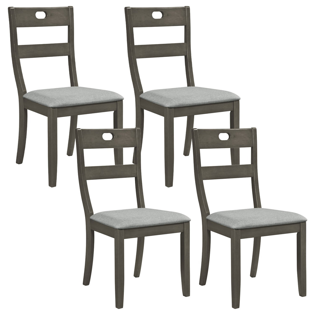 Wooden Dining Chairs Set of 4 with Padded Seats