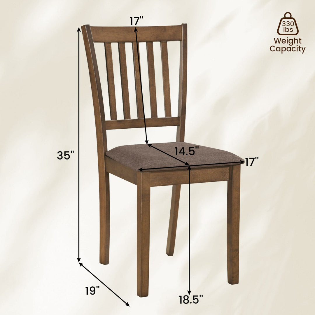 Upholstered Dining Chairs Set of 4 with Rubber Wood Frame
