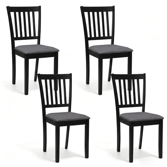Upholstered Dining Chairs Set of 4 with Rubber Wood Frame