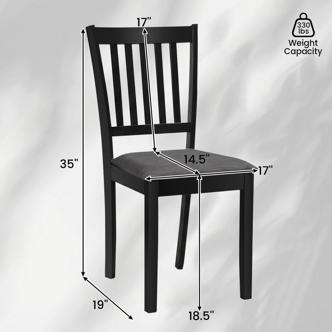 Upholstered Dining Chairs Set of 4 with Rubber Wood Frame