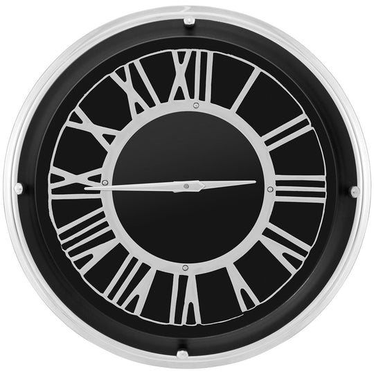 13.5/17.5 Inch Silent Wall Clock with Silver Frame