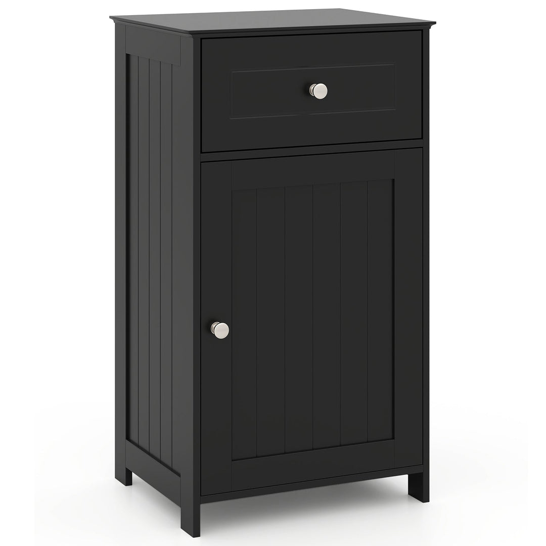 Single Door Bathroom Cabinet with Adjustable Shelf and Drawer
