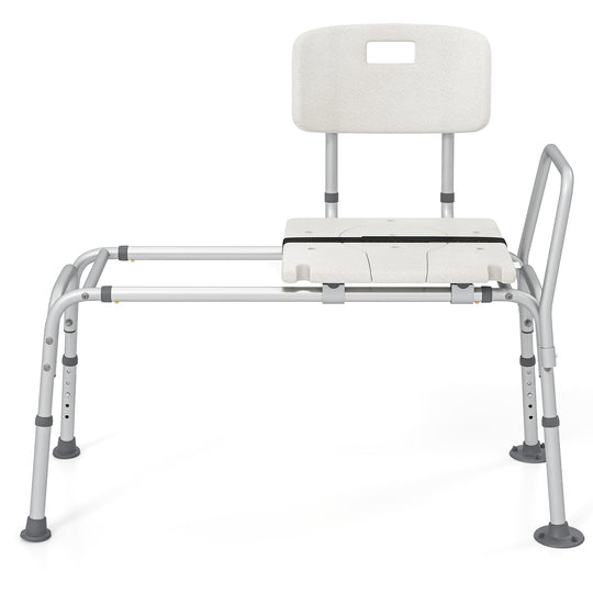 Sliding Tub Transfer Bench with Extra-Wide Seat for Elderly and Disabled