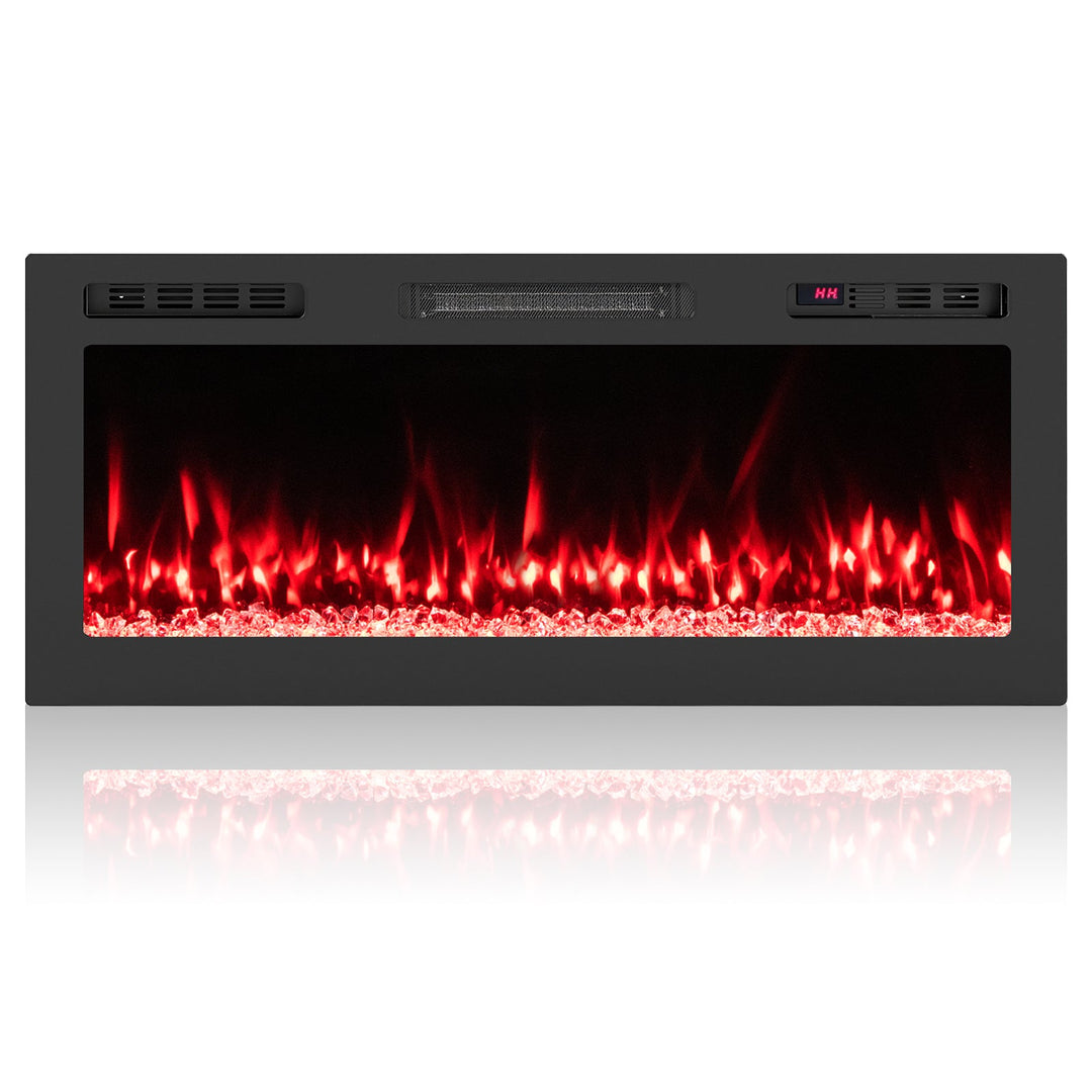 Smart WiFi Electric Fireplace Wall Mounted & Recessed 750W/1500W Heater