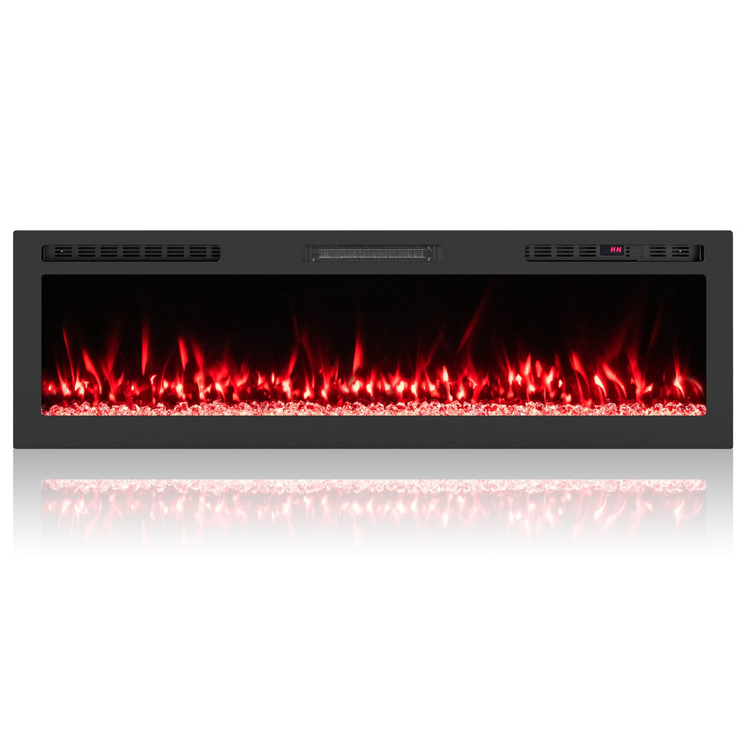 Smart WiFi Electric Fireplace Wall Mounted & Recessed 750W/1500W Heater