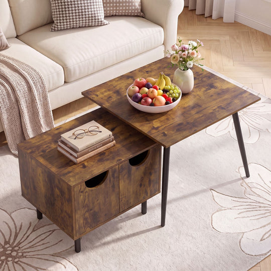 Sofa Side Tables with Metal Legs for Living Room