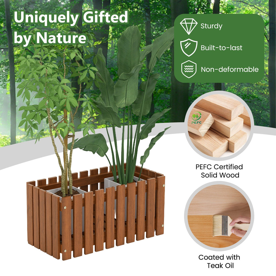 Solid Wood Raised Garden Bed for Flower and Vegetable