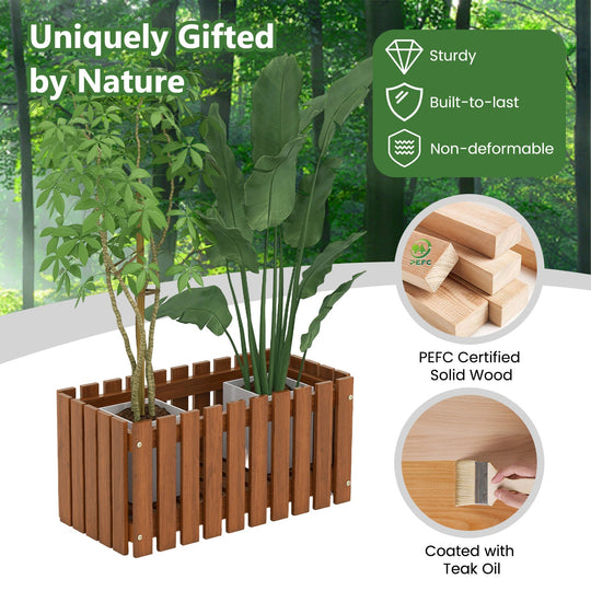 Solid Wood Raised Garden Bed for Flower and Vegetable