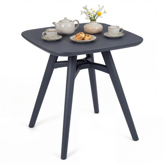 Square Outdoor Dining Table All-Weather Plastic Patio Bistro Table for 4