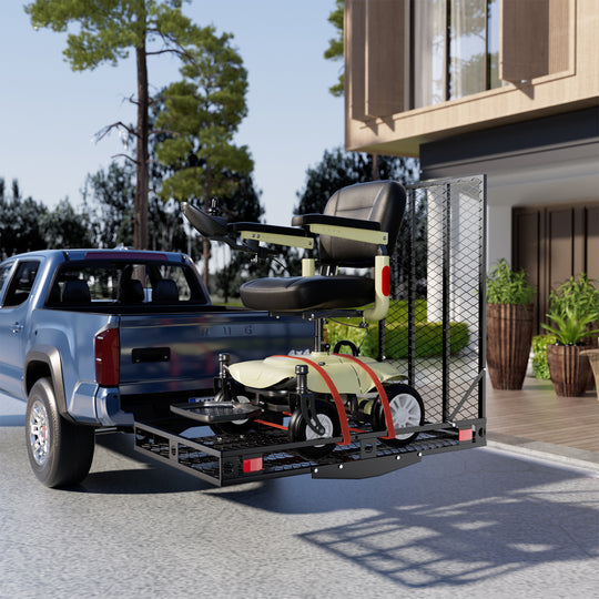 Strong Electric Wheelchair Hitch Carrier Mobility Ramp