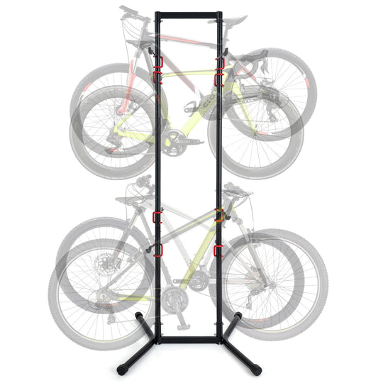 4-Bike Vertical Storage Rack with Adjustable Arms