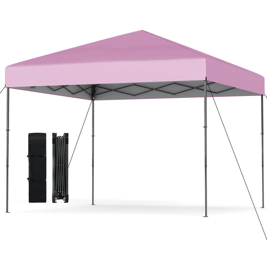 10 X 10 Feet Pop up Canopy Tent with Portable Carrying Bag and 8 Stakes